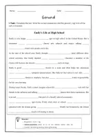 Vorschau - Arbeitsblätter - Englisch Klasse 8 Prepositions + Gerund Lückentext - Deckblatt