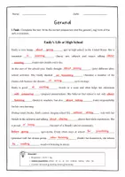 Vorschau - Arbeitsblätter - Englisch Klasse 8 Prepositions + Gerund Lückentext - Seite 1