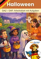 Vorschau - Arbeitsblätter - DAZ/DAF: Halloween – Übungen mit Lösungen (A1/A2) - Deckblatt