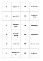 Vorschau - Arbeitsblätter - Zahlen zuordnen 20-69 Französisch - Deckblatt