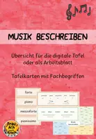 Vorschau - Merkblätter - Musik beschreiben - mit Adjektiven und Fachbegriffen ~ Grundschule Musik - Deckblatt