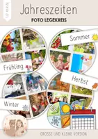 Vorschau - Arbeitsblätter - Jahreszeiten – Legekreise | Frühling, Sommer, Herbst & Winter (Klasse 1/2) DaZ, Kindergarten, Vorschule - Deckblatt