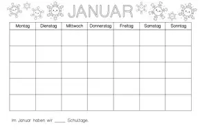 Vorschau - Arbeitsblätter - Lernspaziergang: Kalenderblatt Januar erforschen - Seite 2
