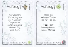 Vorschau - Arbeitsblätter - Lernspaziergang: Kalenderblatt Januar erforschen - Seite 3