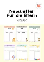 Vorschau - Anderer Materialtyp - Monatsübersicht für Eltern: Grundschule - Deckblatt