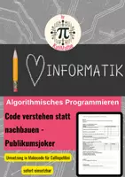 Vorschau - Arbeitsblätter - Publikumsjoker - Code verstehen nicht nachbauen. Umsetzung mit dem CalliopeMini in MakeCode - Deckblatt