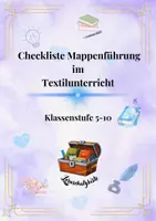 Vorschau - Arbeitsblätter - Checkliste-Mappenführung im Textilunterricht - Deckblatt