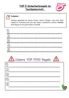 Vorschau - Arbeitsblätter - TOP 5 Sicherheitsregeln im Textilunterricht - Seite 2