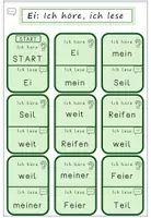 Vorschau - Spiele - EI hören & lesen: Lesespiel zur Buchstabenverbindung | 1. Klasse - Seite 1
