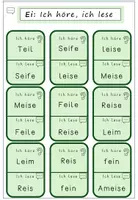 Vorschau - Spiele - EI hören & lesen: Lesespiel zur Buchstabenverbindung | 1. Klasse - Seite 2