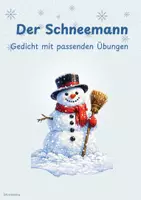 Vorschau - Arbeitsblätter - Der Schneemann - Gedicht für Klasse 2 - Deckblatt