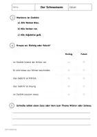 Vorschau - Arbeitsblätter - Der Schneemann - Gedicht für Klasse 2 - Seite 3
