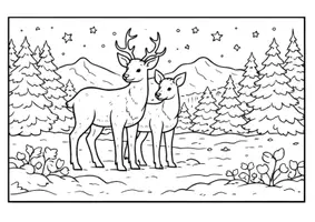 Vorschau - Mal- und Bastelvorlagen - Der Winter kommt! – Ausmalbilder mit Landschaft & Tieren - Seite 3