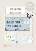 Vorschau - Arbeitsblätter - Einer und Zehner- Rechnen mit der Stellenwerttafel - Deckblatt