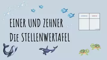 Vorschau - Arbeitsblätter - Einer und Zehner- Rechnen mit der Stellenwerttafel - Seite 1
