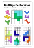 Vorschau - Arbeitsblätter - Pentomino Rätsel Mathematik - Deckblatt