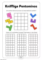 Vorschau - Arbeitsblätter - Pentomino Rätsel Mathematik - Seite 1