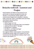 Vorschau - Arbeitsblätter - Silvester Bräuche weltweit - Seite 1