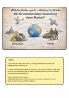 Vorschau - Arbeitsblätter - Die militärische Bedeutung der USA - US Army - Militär - Einstieg, Sachtext und Doku mit Lösungen (Klasse 8 9 10) - Deckblatt