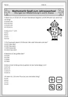Vorschau - Arbeitsblätter - Mathe Wiederholung Klasse 4 | Neujahr - Seite 2