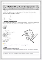 Vorschau - Arbeitsblätter - Mathe Wiederholung Klasse 4 | Neujahr - Seite 3