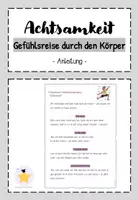 Vorschau - Anderer Materialtyp - Achtsamkeit: Gefühlsreise durch den Körper - Deckblatt