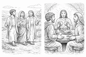 Vorschau - Mal- und Bastelvorlagen - Die Emmausgeschichte - Seite 2