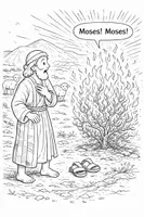 Vorschau - Mal- und Bastelvorlagen - Religion Moses und der brennende Dornbusch - Seite 2