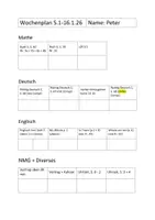 Vorschau - Fördermaterial/Inklusion - Vorlage Wochenplan - Deckblatt
