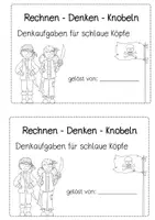 Vorschau - Arbeitsblätter - Denkaufgaben mit Piraten Knobelheft Zahlenraum 1000 - Seite 1