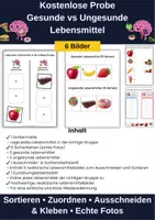 Vorschau - Arbeitsblätter - Gesunde oder ungesunde Lebensmittel? – kostenlose Probe - Deckblatt