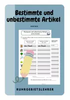 Vorschau - Arbeitsblätter - Bestimmte und unbestimmte Artikel unterscheiden - Deckblatt
