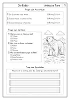 Vorschau - Arbeitsblätter - Lesen: Arktische Tiere - Leseverstehen - Seite 3