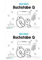 Vorschau - Arbeitsblätter - Mini-Heft zum Buchstaben Q/q - Seite 1