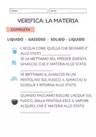 anteprima - Esercizi - VERIFICA DI SCIENZE - GLI STATI DELLA MATERIA - Pagina di copertina