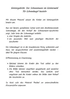 Vorschau - Mal- und Bastelvorlagen - Wintergedicht - 3D Schneekugel - Der Schneemann im Winterwald - Seite 1