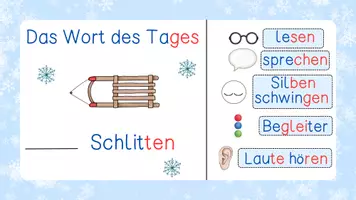 Vorschau - Präsentationen/Tafelbilder - Wort des Tages Tafelbilder zum Thema Winter: DaZ / 1. Klasse - Seite 2