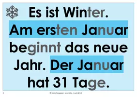 Vorschau - Text - Die 12 Monate als Laufdiktat, ab Kl. 2 - Seite 2