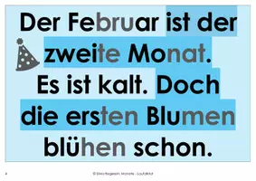 Vorschau - Text - Die 12 Monate als Laufdiktat, ab Kl. 2 - Seite 3
