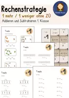 Vorschau - Spiele - Rechenstrategie 1. Klasse eins mehr/weniger - Deckblatt
