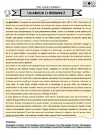Vorschau - Arbeitsblätter - Les jeunes de la génération Z (Grundlagentext) - Deckblatt