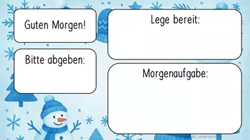 Vorschau - Präsentationen/Tafelbilder - Tafelbild Winter (Begrüßung Classroom Management) - Seite 3