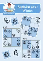 Vorschau - Arbeitsblätter - Sudoku 4x4: Winter (Rätsel für Vorschule & Anfangsunterricht) - Deckblatt