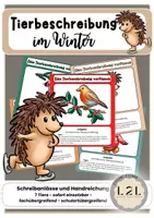 Vorschau - Bildkarten - Tierbeschreibung - 7 Tiere - Karten mit Schreibimpulsen - Deckblatt