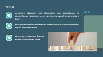 Попередній перегляд - Повнозначні та службові частини мови. Вигуки. Модальні слова. Взаємоперехід частин мови. З історії вивчення частин мови - Сторінка 1