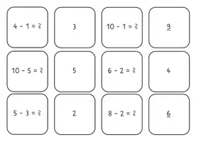 Vorschau - Spiele - Memory® (Zahlenraum 10 minus) - Seite 1