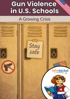 Vorschau - Arbeitsblätter - Gun Violence in U.S. Schools – Lesetext + Schreibaufgabe (Englisch, Klasse 9/10) - Deckblatt