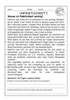 Vorschau - Arbeitsblätter - Reflexionsaufgaben Unpünktlichkeit - Seite 1