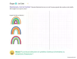 Aperçu - Apprentissages en autonomie - Symetrie enfant - Arc en ciel à compléter - Activité ludique pdf - Page 3