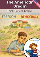 Vorschau - Arbeitsblätter - The American Dream – Schreibaufgaben, Argumentationspyramide & Social-Media-Task (Englisch, Klasse 9/10) - Deckblatt